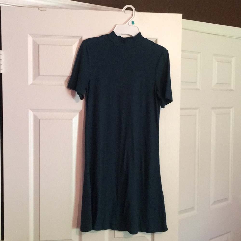 Dark blue green dress
